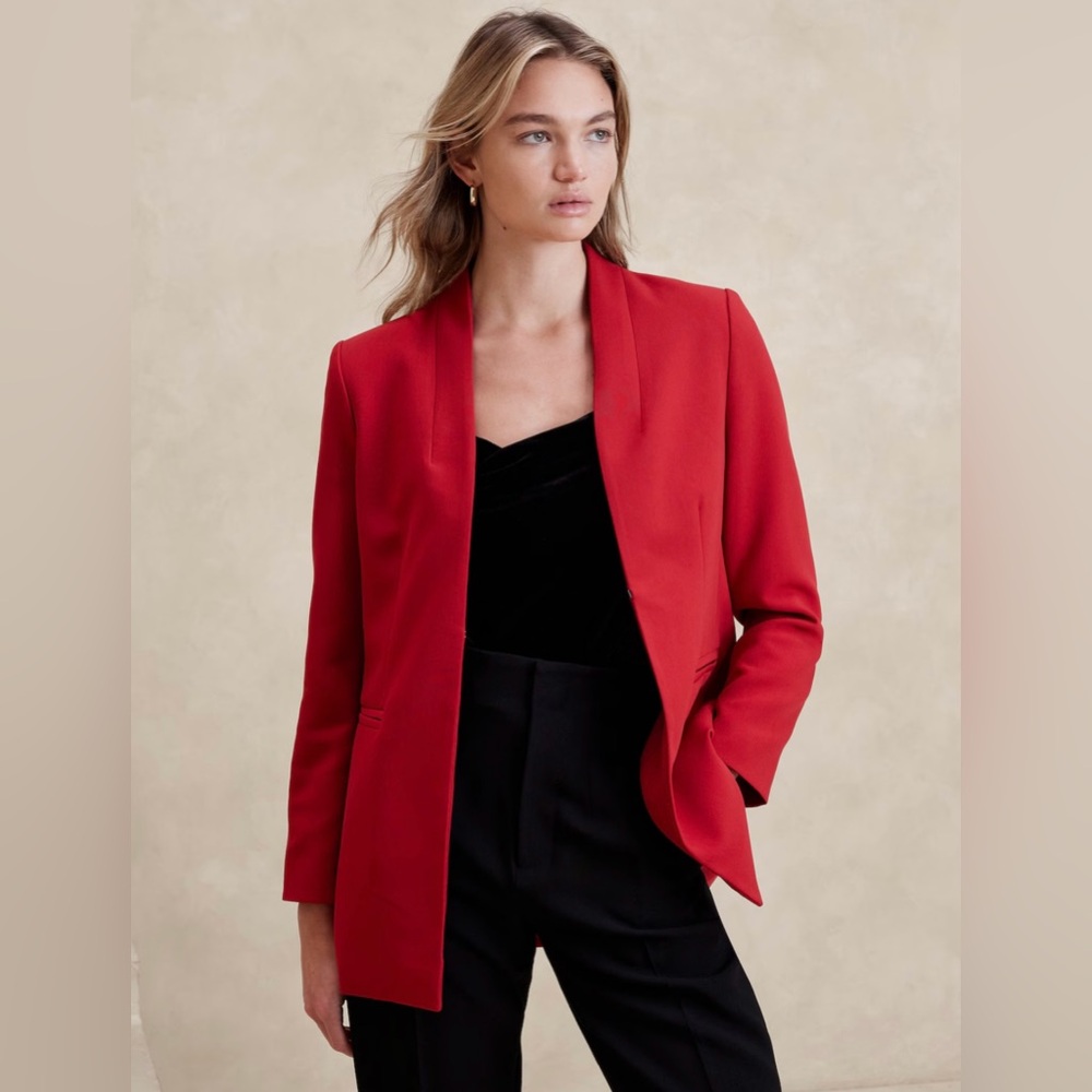 Banana Republic Collarless Blazer